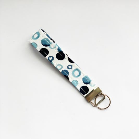 BUBBLES - Blue Bubbles Wristlet Key Chain for Wrist - Various Patterns Available - Great Stocking Filler for Christmas