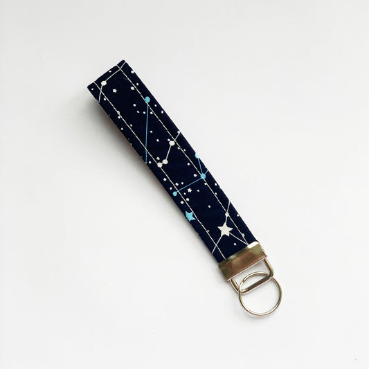EMMA - Blue Celestial Wristlet Key Chain for Wrist - Various Patterns Available - Great Stocking Filler for Christmas
