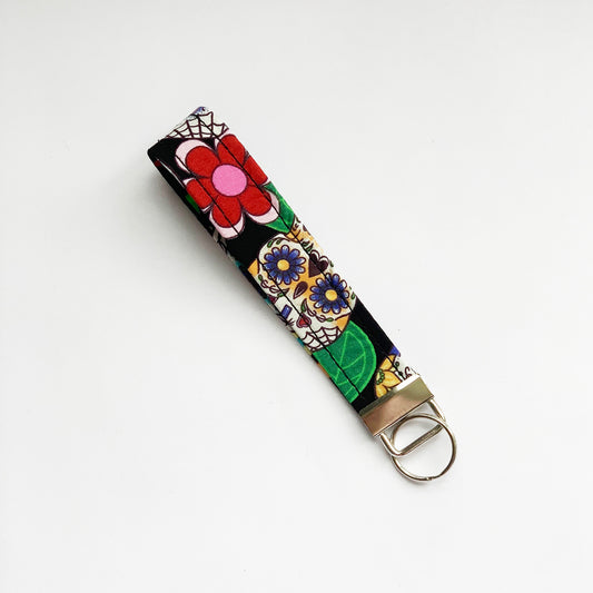 COCO - Sugar Skulls Wristlet Key Chain for Wrist - Various Patterns Available - Great Stocking Filler for Christmas